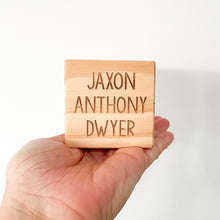 Load image into Gallery viewer, Personalised Wooden Baby Block
