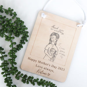 Mother’s Day Kids Drawing/ Artwork Plaque